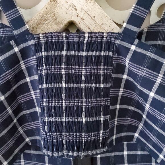 BP Nordstrom Women's Plus Size Hook & Eye Corset Crop Top in Plaid - Picture 6 of 7